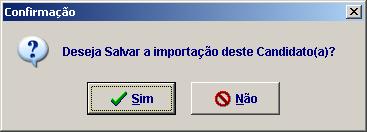 Confirmação de Importação de Aprovado(a).