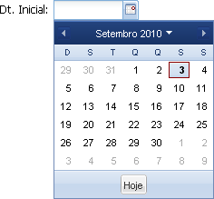 Campo de Data Aberto -> Calendario