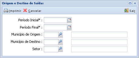 Relatório de Origem e Destino de Saídas