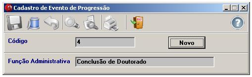 Cadastro de Eventos de Progressão