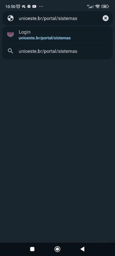 Tela de login do sistemas