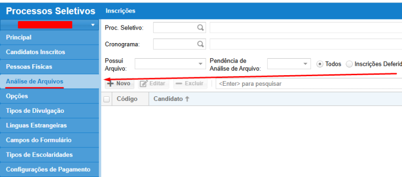 Acesso a Análise de Arquivos