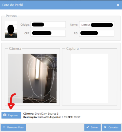 Capturar foto do usuário