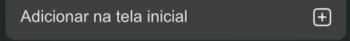 Botão de "Adicionar na tela inicial" no IOS